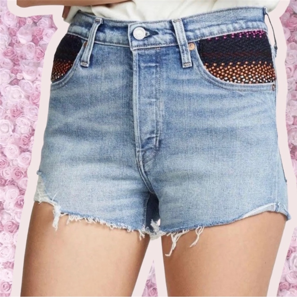NWT 24” Levi’s Shorts 501 Made & Crafted Selvedge Button Fly High Rise Cut Offs